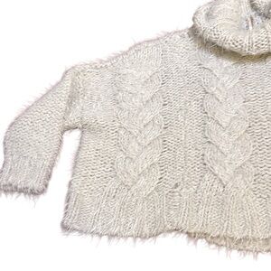 Free people pullover turtleneck chunky knit,cottagecore,academia,oversize,flaw